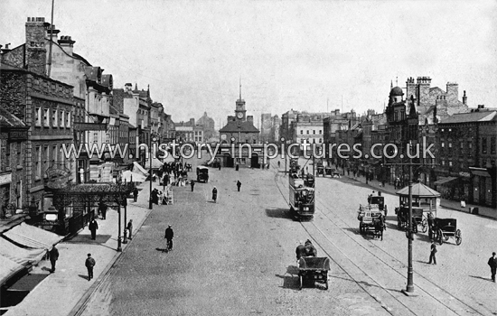 South End of the High Street, Stockton on Tees, Durham. c.1908